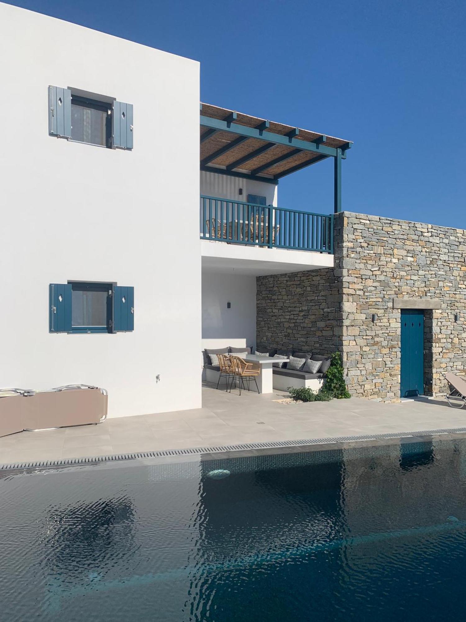 Paros-Memories-Neubau-Villen, Sportpool Aspro Chorio 外观 照片